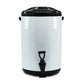 Stainless Steel Insulated Milk Tea Barrel 8X 18L Hot and Cold Beverage Dispenser with Faucet - White