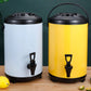 Stainless Steel Insulated Milk Tea Barrel 8X 18L Hot and Cold Beverage Dispenser with Faucet - White