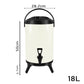 Stainless Steel Insulated Milk Tea Barrel 8X 18L Hot and Cold Beverage Dispenser with Faucet - White