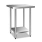 Stainless Steel Kitchen Bench Commercial 610 x 610m - Home