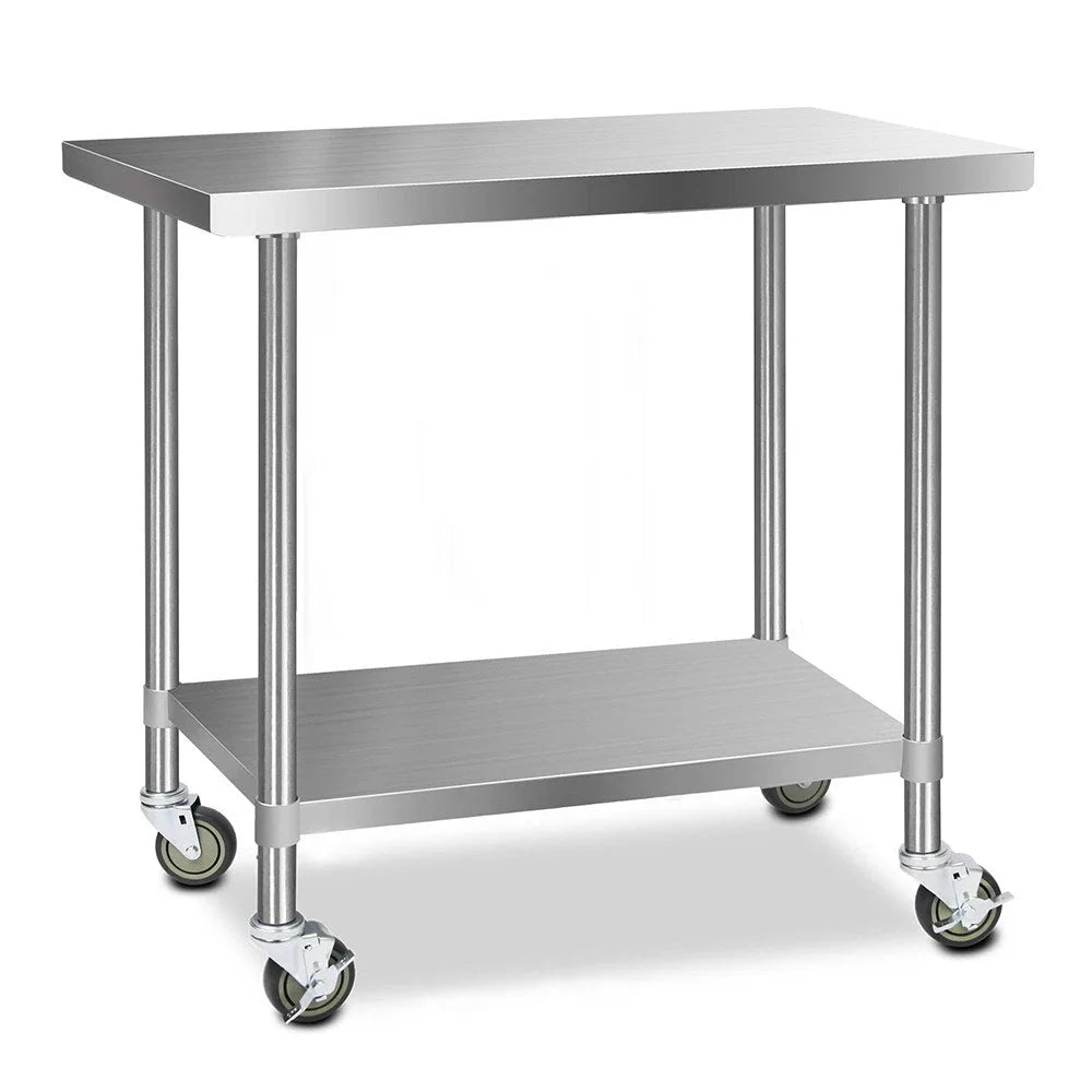 Stainless steel 1219mm 610mm table with kitchen benches work bench