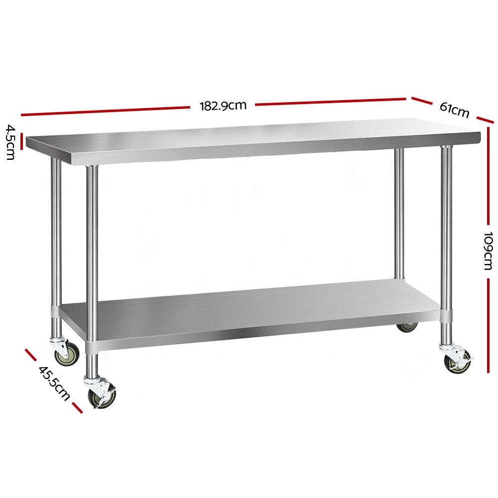 Stainless Steel Kitchen Benches Work Bench Food Prep Table