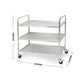 Stainless Steel Kitchen Dining Food Cart 2X 3 Tier 86x54x94cm Utility Trolley Round Large