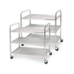Stainless Steel Kitchen Dining Food Cart 2X 3 Tier 86x54x94cm Utility Trolley Round Large