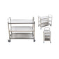 Stainless Steel Kitchen Dining Food Cart 2X 3 Tier 86x54x94cm Utility Trolley Round Large