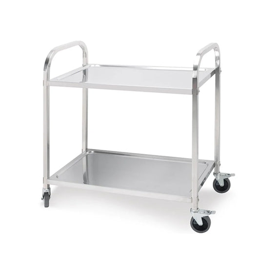 Stainless Steel Kitchen Dining Food Cart Trolley 2 Tier Utility 75x40x83.5cm - Small - Premium