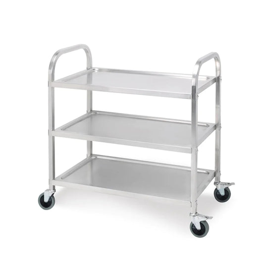 Stainless Steel Kitchen Dining Food Cart Trolley 3 Tier Utility 85x45x90cm - Medium - Premium