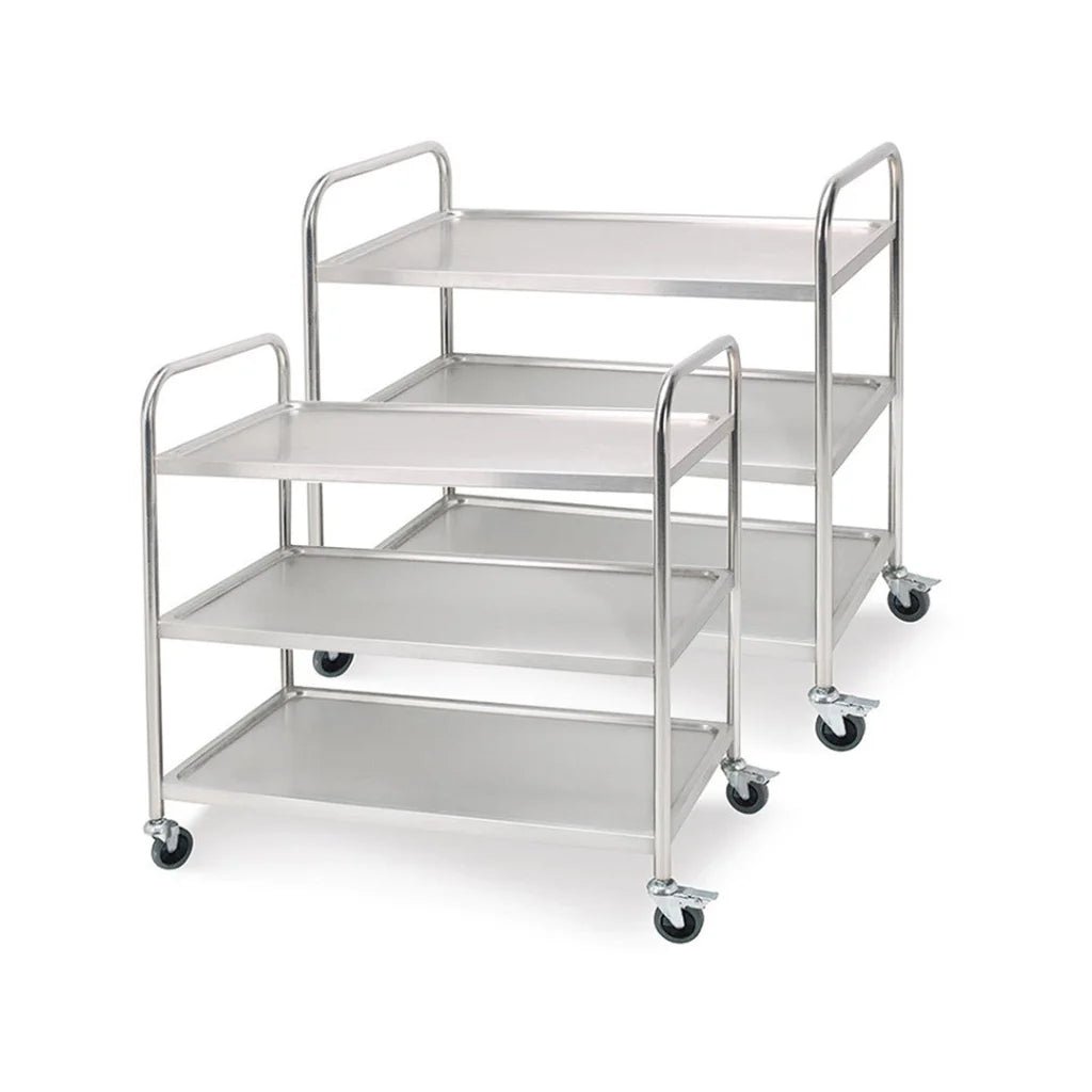 Stainless Steel Kitchen Dinning Food Cart 2X 3 Tier 85×45×90cm Utility Trolley Medium