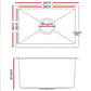 Stainless Steel Kitchen Sink 440mm with Nano Under Topmount Silver