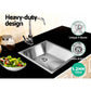 Silver steel 390x450mm stainless kitchen sink with key surfaces and edge shape