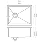Stainless Steel Kitchen Sink 390X450MM Under