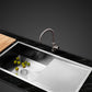 Silver steel 96cm kitchen sink with silver basin surface and square drain holes