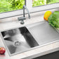 Stainless Steel Kitchen Sink 96cm x 45cm Under