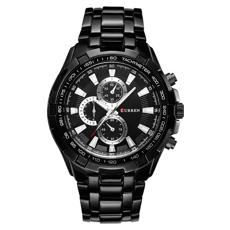 Stainless Steel Men Analog Sport Watch - 8023 - White Case