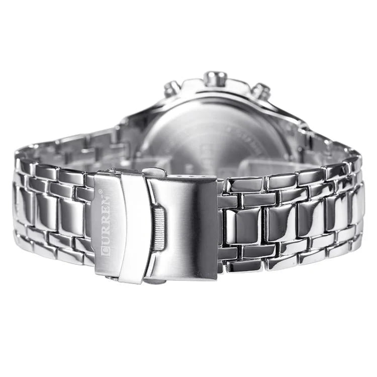 Stainless Steel Men Analog Sport Watch - 8023 - White Case