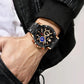 Stainless Steel Men Moonphase Quartz Watch with Strap