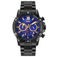 Stainless Steel Men Moonphase Quartz Watch with Strap