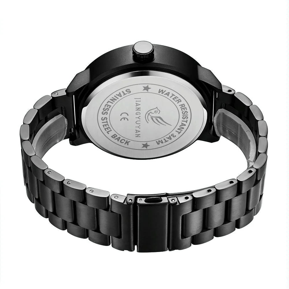 Stainless Steel Men Quartz Watch - Gold Band - Fashion >