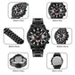Stainless Steel Men Quartz Watch with Calendar - 9241