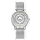 Stainless Steel Men Quartz Watch with Magnetic Strap - 40mm