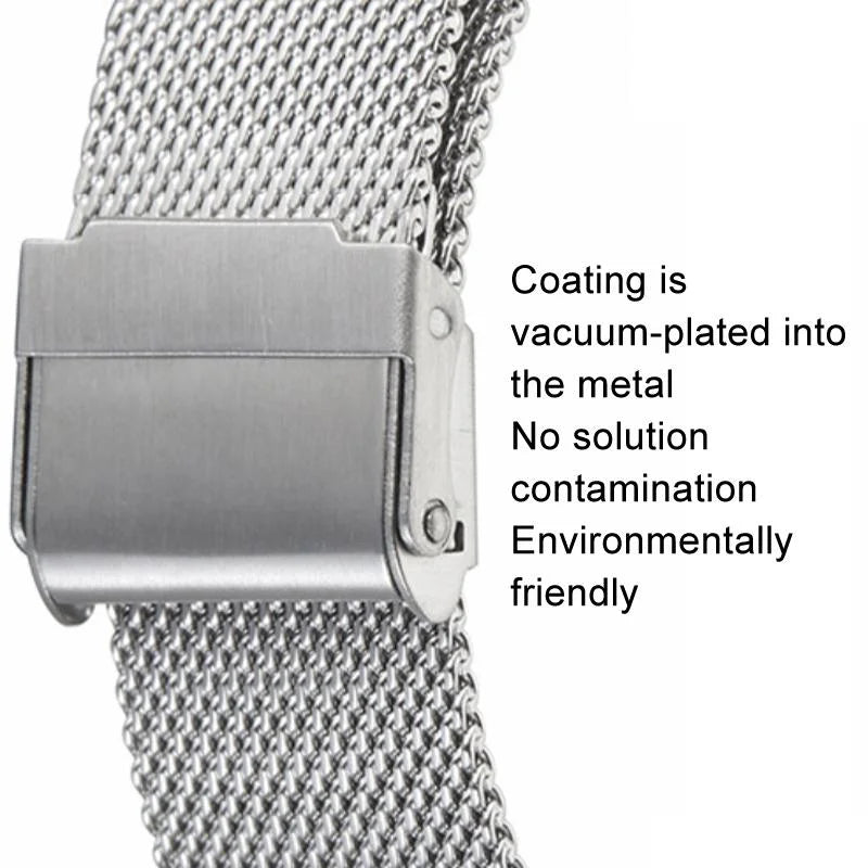 Stainless Steel Men Quartz Watch with Magnetic Strap - 40mm