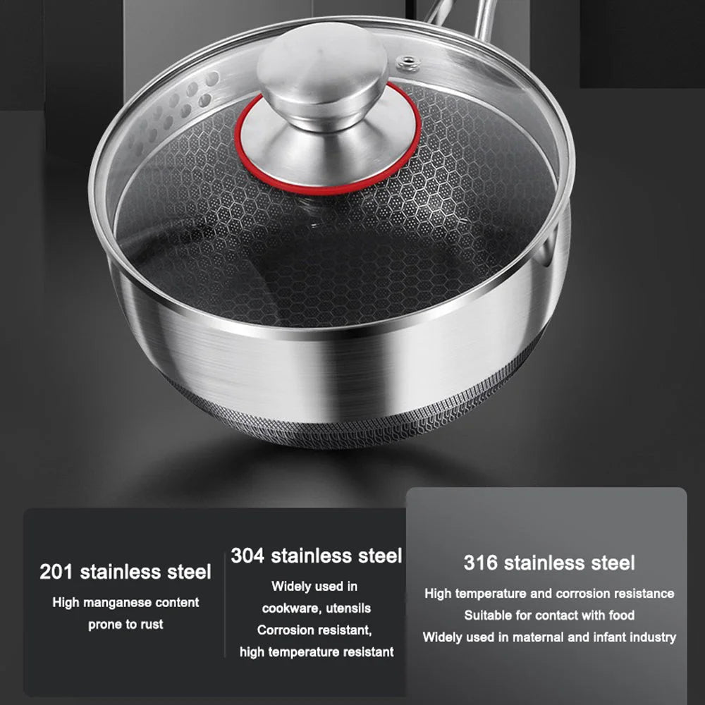 Stainless Steel Milk Pot Premium 316 Non-Stick 22cm