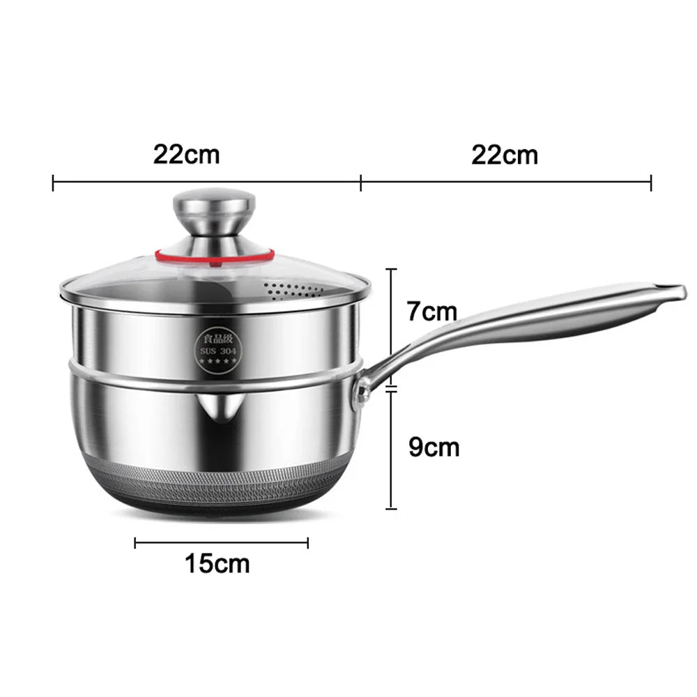 Stainless Steel Milk Pot Premium 316 Non-Stick 22cm
