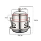 Stainless Steel Mini Asian Buffet Hot Pot 4X Single Person Shabu Alcohol Stove Burner with Lid