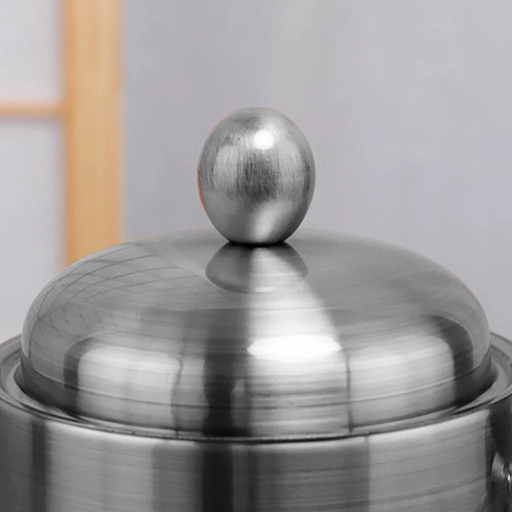 Stainless Steel Mini Asian Buffet Hot Pot 4X Single Person Shabu Alcohol Stove Burner with Lid