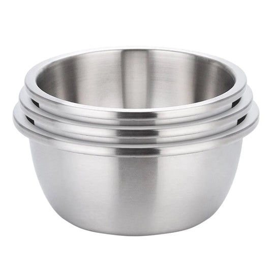 Stainless Steel Mixing Bowls Set 3Pcs Deepen Matte Stackable Baking Washing Food Storage Basin