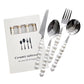 Stainless Steel Pearl Handle Flatware Cutlery Set 4 Piece