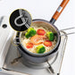 Stainless Steel Perforated Colander Fine Mesh Net Food Strainer Basket with Handle Skimmer Sieve Set