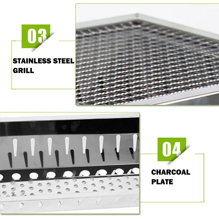 Stainless Steel Portable Outdoor BBQ Barbecue Grill Set Charcoal Kebab Picnic Camping shown for product comparison