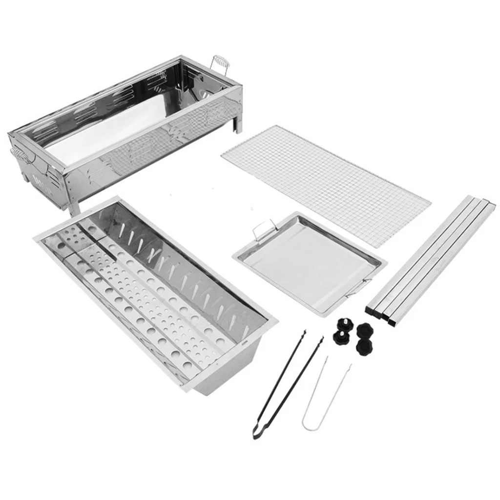 Stainless Steel Portable Outdoor BBQ Barbecue Grill Set