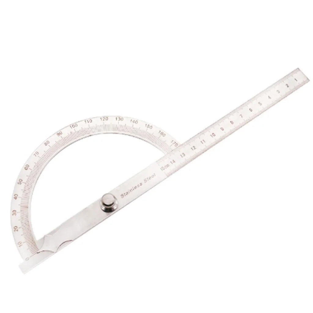 Stainless Steel Protractor with 0-150mm Arm for 0-180