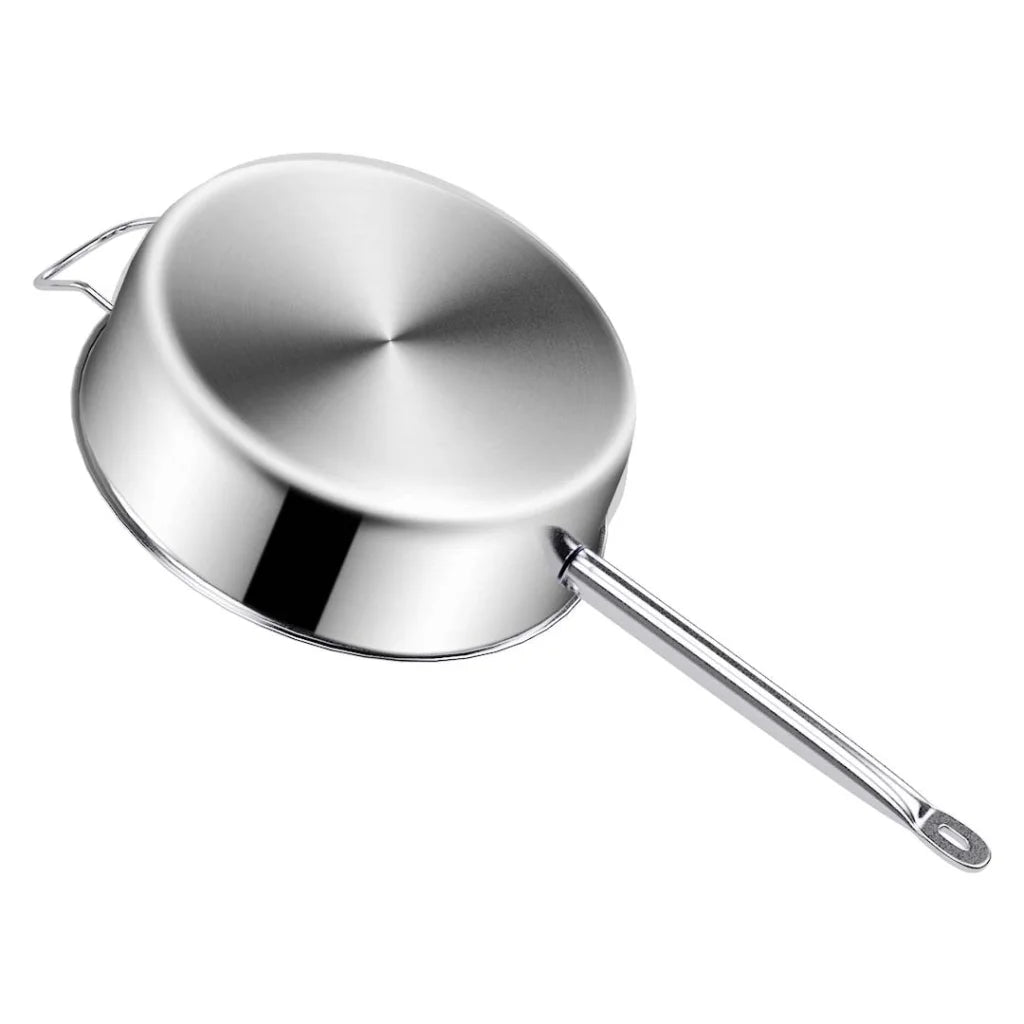 Stainless Steel Saucepan Set Premium 2X 28cm Sauce Pan with Glass Lid & Triple Ply Base