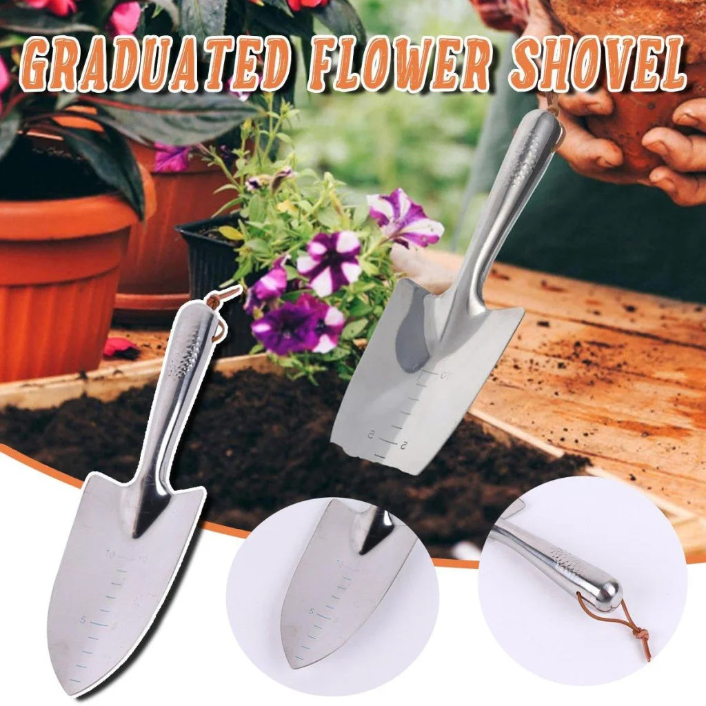 Stainless Steel Scale Spade Gardening Shovel Small Gardens