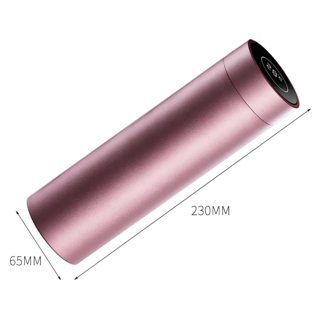 Stainless Steel Smart Thermos Set Premium 2X 500ML LCD Thermometer Display Vacuum Flask - Rose Gold