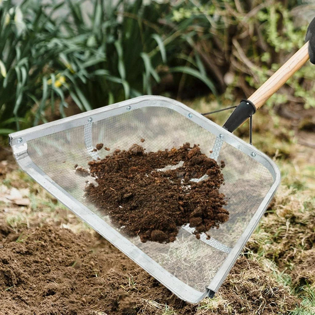 Stainless Steel Soil Sifter Drain Shovel Gardening Mesh