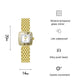 Stainless Steel Square Dial Women Watch with Simple Strap
