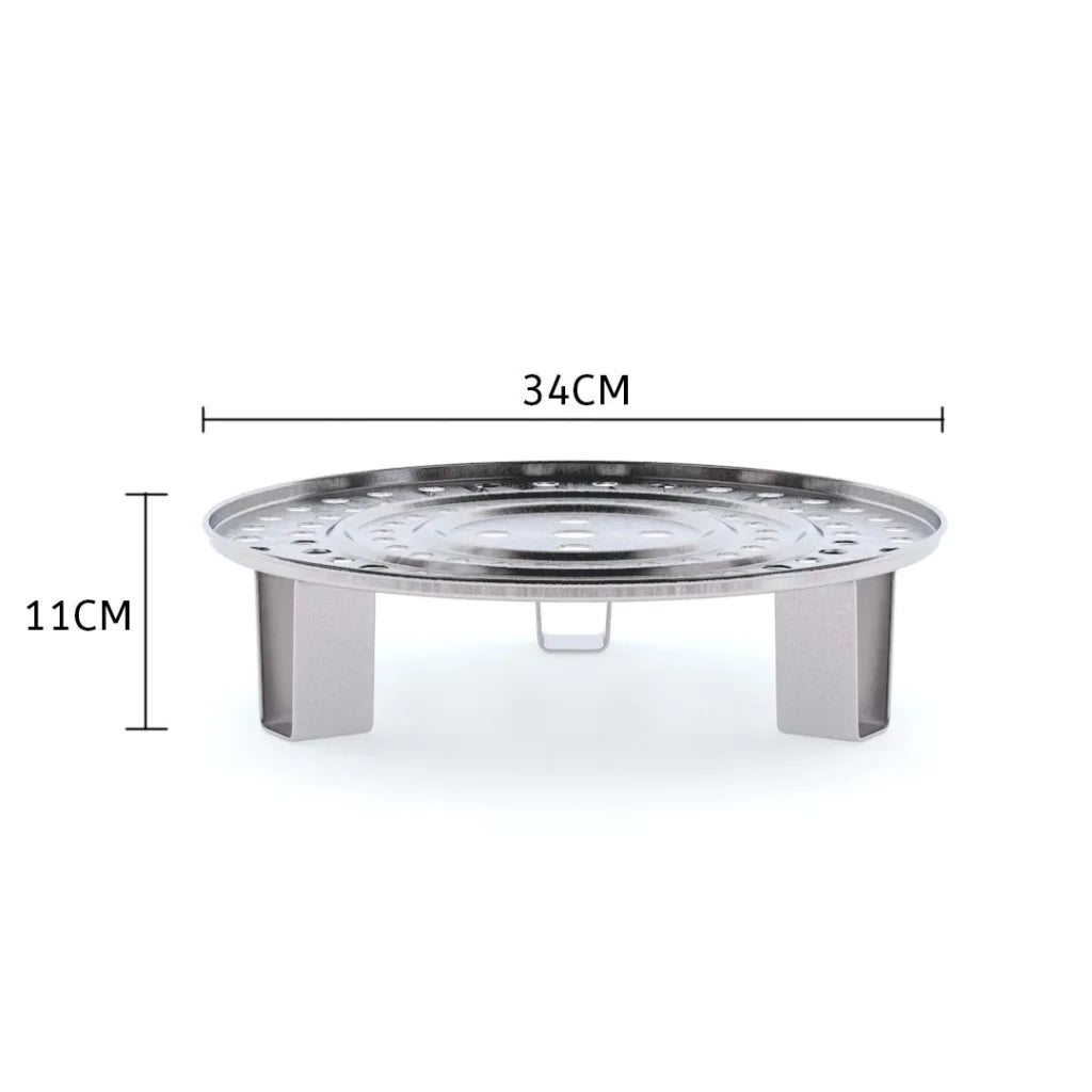 Stainless Steel Steamer Insert Stock Pot 2x 34cm Steaming Rack Stockpot Tray - Premium