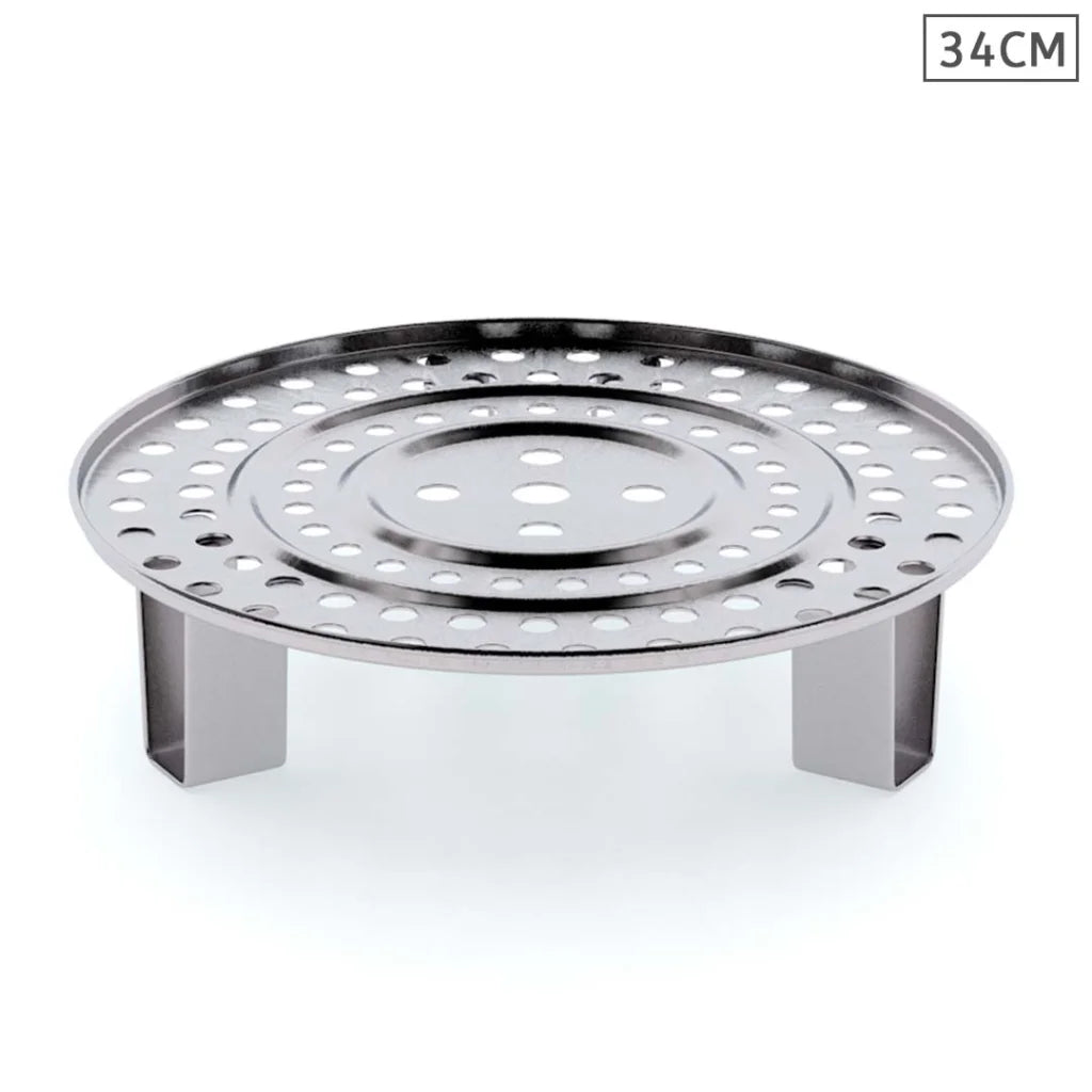 Stainless Steel Steamer Insert Stock Pot 34cm Steaming Rack Stockpot Tray - Premium