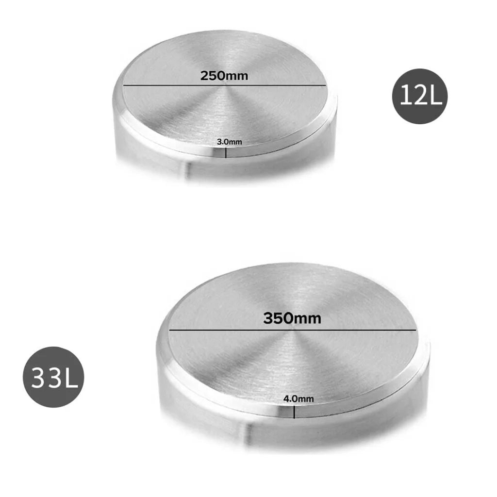 Stainless Steel Stock Pot 12L & 33L Top Grade Thick 18/10 - Premium