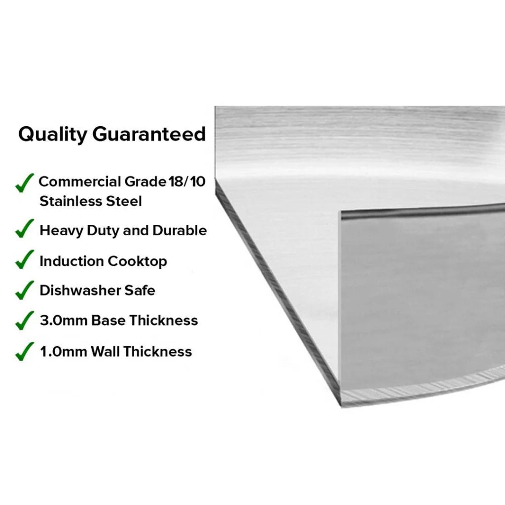 Stainless Steel Stock Pot 12L Top Grade Thick Stockpot 18/10 Without Lid - Premium