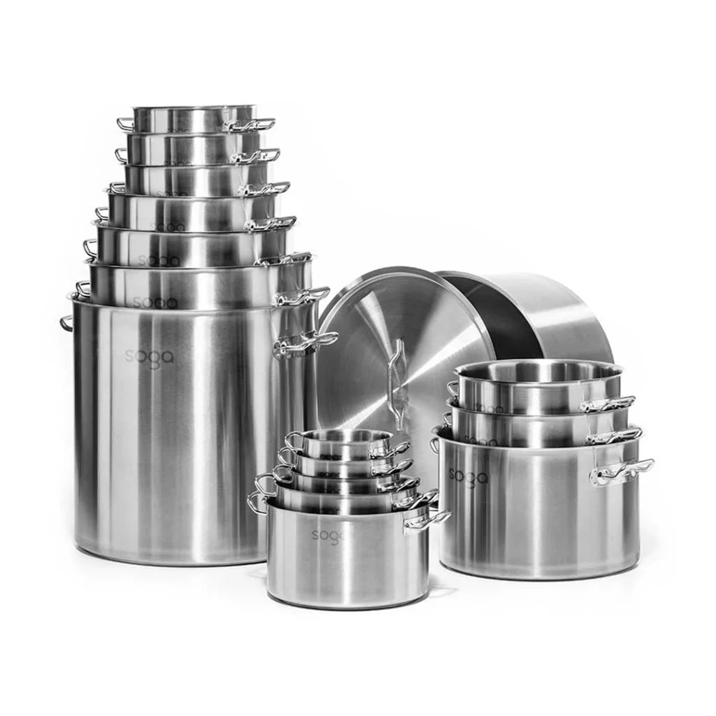 Stainless Steel Stock Pot 143L Top Grade Thick 18/10 - Premium