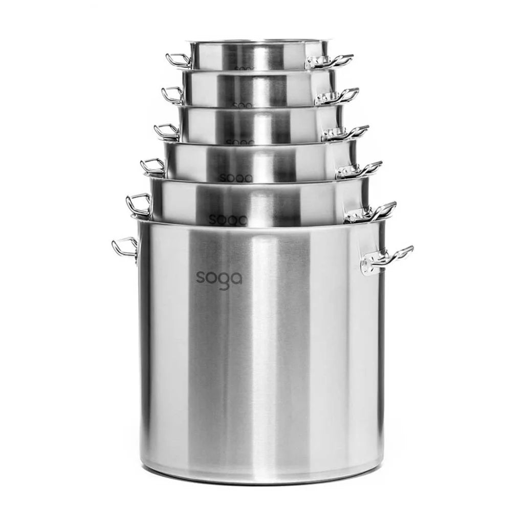 Stainless Steel Stock Pot 143L Top Grade Thick 18/10 - Premium