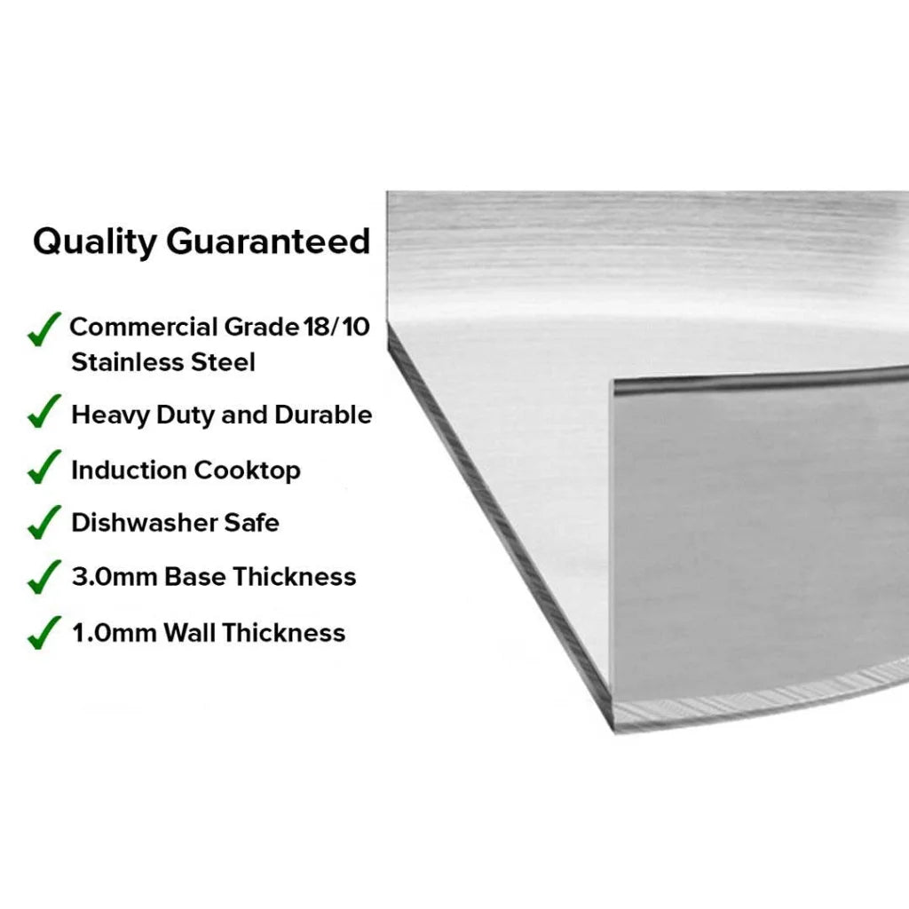 Stainless Steel Stock Pot 143L Top Grade Thick 18/10 - Premium