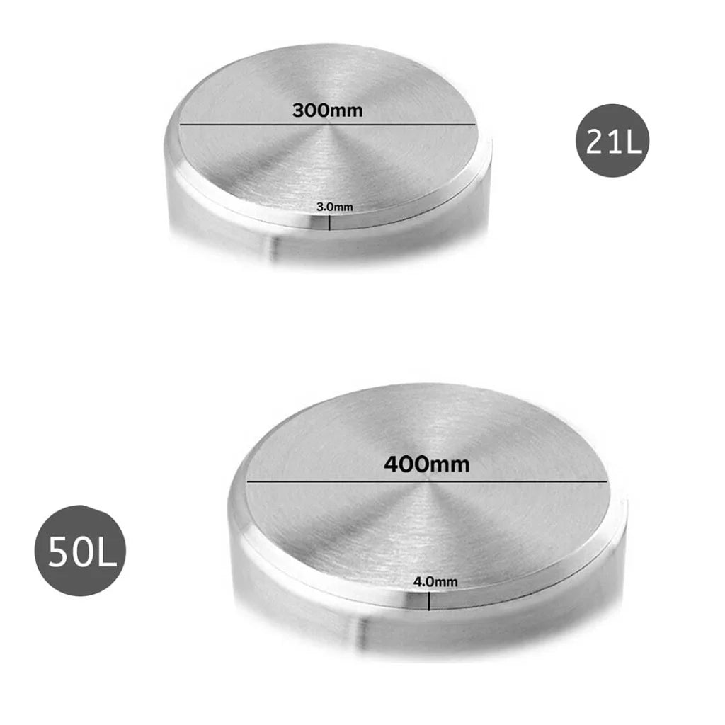 Stainless Steel Stock Pot 21L & 50L Top Grade Thick 18/10 - Premium