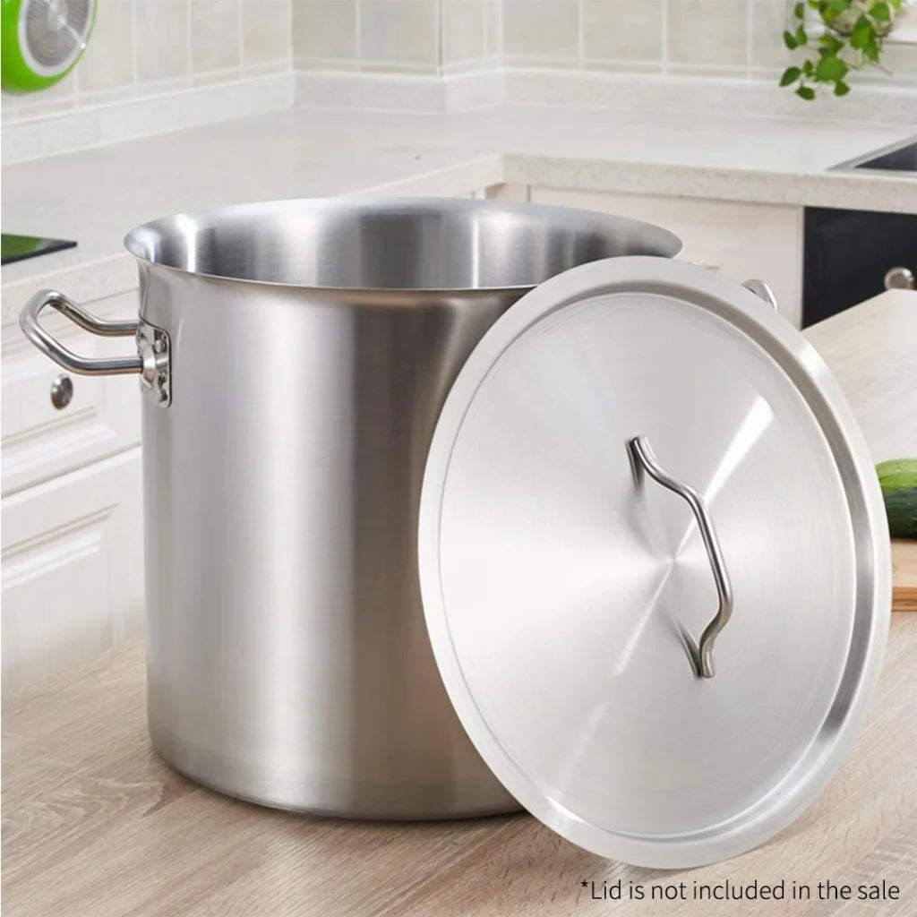 Stainless Steel Stock Pot 21L Top Grade Thick Stockpot 18/10 Without Lid - Premium
