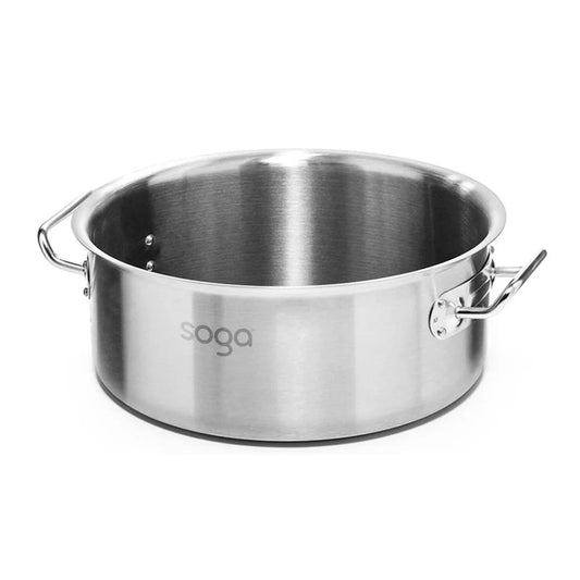 Stainless Steel Stock Pot 23L Top Grade Thick Stockpot 18/10 Without Lid - Premium